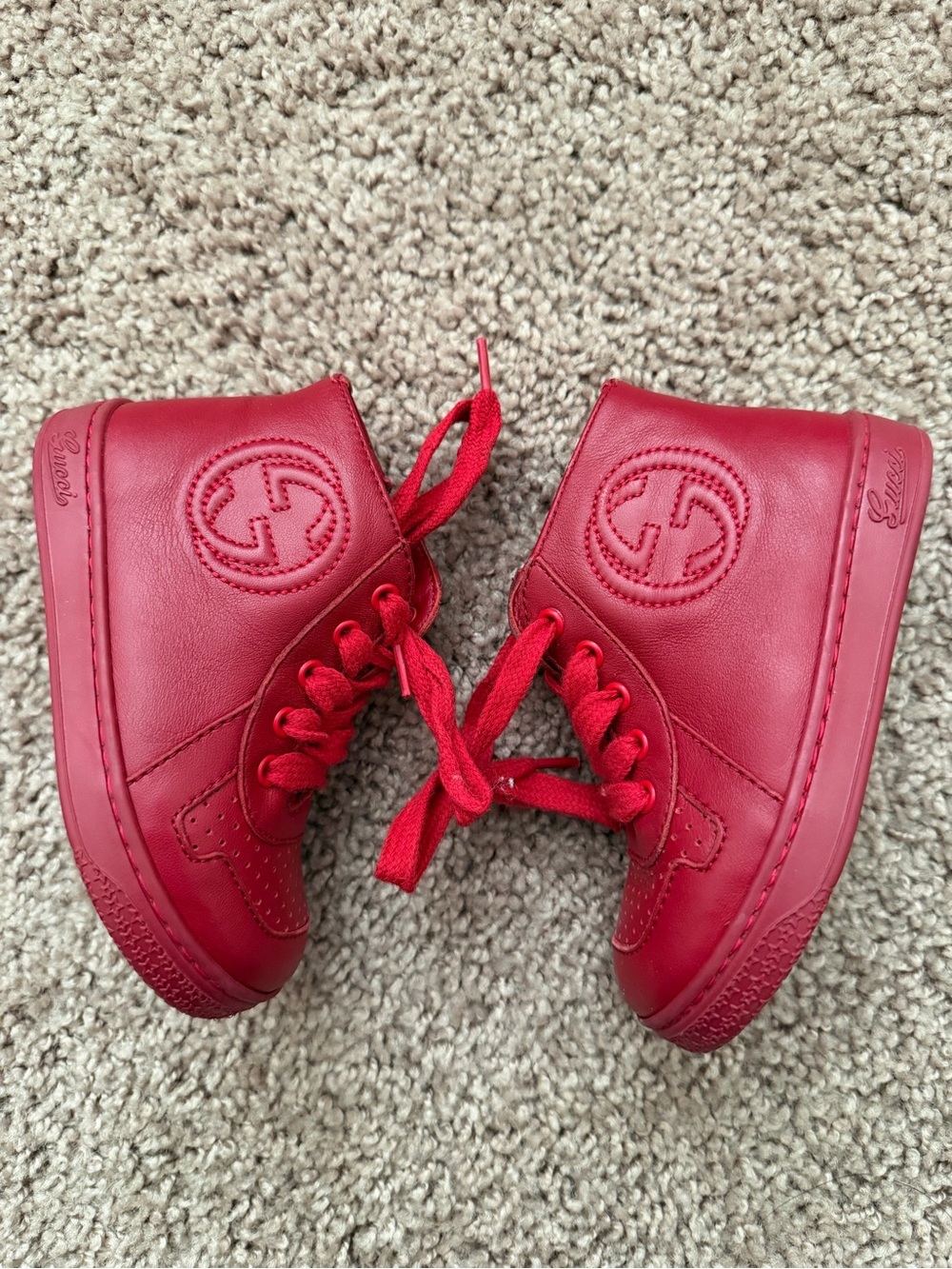 Gucci Red toddler High-Top Sneakers